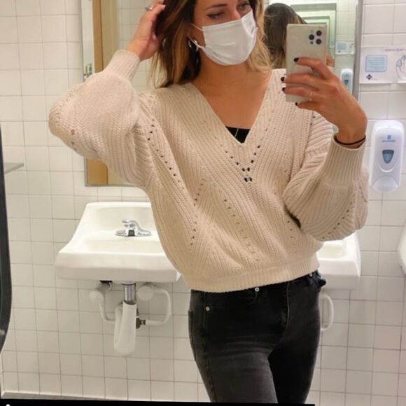 Free People S All Day Long V Neck Sweater - Picture 12 of 13